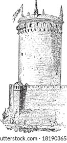 Chateau de Coucy, del Diccionario de Palabra y Cosas, 1888.