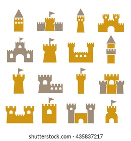 chateau icon set