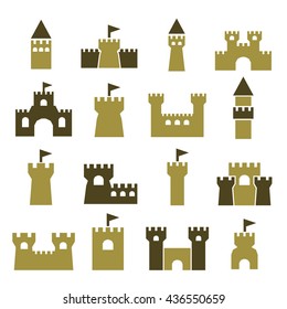 chateau icon set