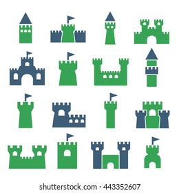 chateau icon set