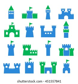chateau icon set