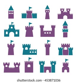 chateau icon set