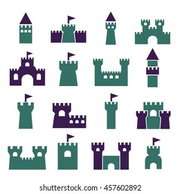 chateau icon set