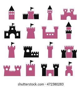 chateau icon set