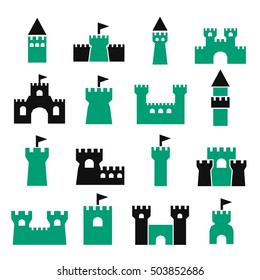 chateau icon set