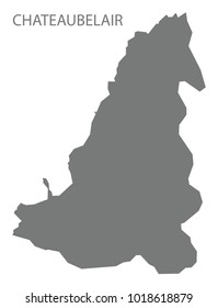 Chateaubelair map of Saint Vincent and the Grenadines grey illustration