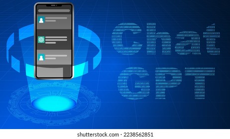 ChatGPT, artificial intelligence chatbot. Chat GPT conversation method illustrations.Chatbot illustration for banner, poster, website, landing page, ads, flyer template.