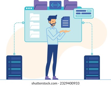 ChatGPT-Chatbot - Illustration künstlicher Intelligenz - Infografik-Set-Konzept