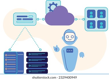 ChatGPT Chatbot - Artificial Intelligence Illustration infographic set concept