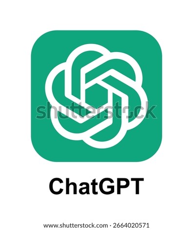 ChatGPT logo vector illustration, chat gpt is open ai articfical chat bot system, open ai - sora logo sign isolated, 
