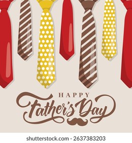 ChatGPT a spus:
Father's Day greeting card with colorful male ties in a festive layout perfect for social media post and digital celebration design