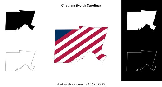 Mapa del condado de Chatham (Carolina del Norte)