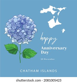 Chatham Islands Anniversary Day Vector Design
