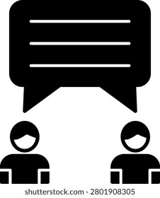 Chating Art vector Icon Design Illustration