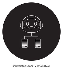 Chating Bots Icon, Automated Chatbot Interaction Icon, Virtual Assistant Messaging Symbol, AI-Powered Chat Bot Icon