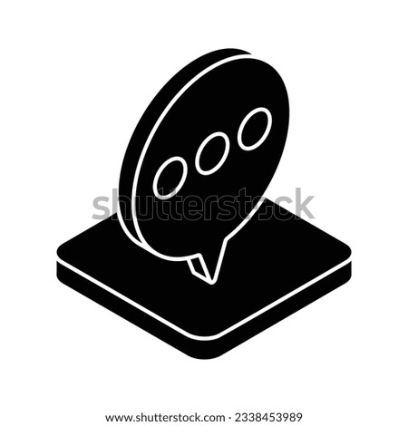 Chating Icon vector stock illustration.