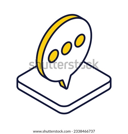 Chating Icon vector stock illustration.