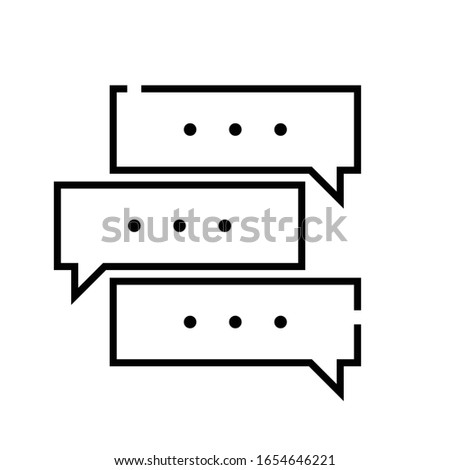 Chating online line icon, concept sign, outline vector illustration, linear symbol.