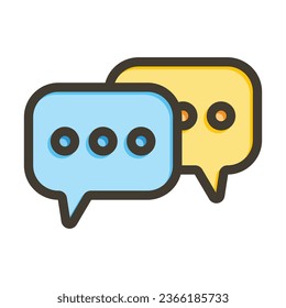Chating Vector Thick Line Filled Colors Icon For Personal And Commercial Use.
