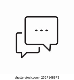 chatroom talk conservation speech bubble icon sign vector