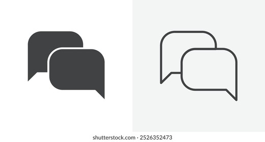 Icono de chats plano y diseño de conjunto simple