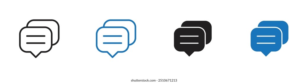 Chats icon Vector set outline