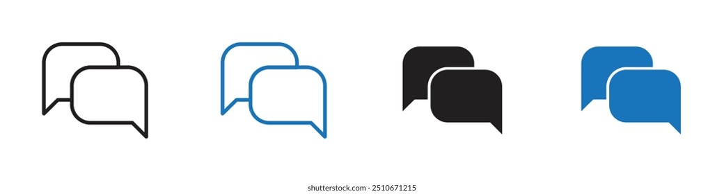 Esquema del conjunto de Vectores de iconos de chats
