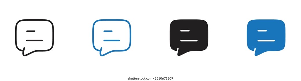 Chats icon Vector set outline