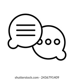 Icono de chat vector, ilustración de stock