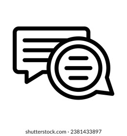 chats vector icon on white background