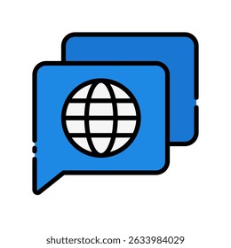 Chats Vector for Online Hosting Support Service. Customer communication and helpdesk tool design concept