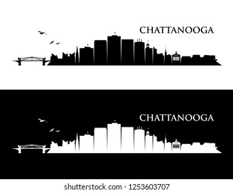 Chattanooga skyline - Tennessee, United States of America, USA - vector illustration