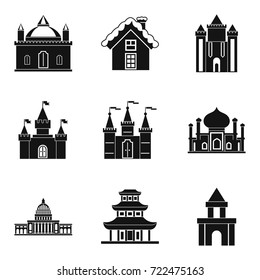 Chattels real icons set. Simple set of 9 chattels real vector icons for web isolated on white background