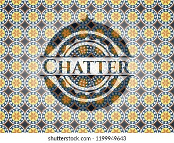 Chatter arabic emblem. Arabesque decoration.