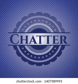 Chatter with denim texture. Vector Illustration. Detailed.