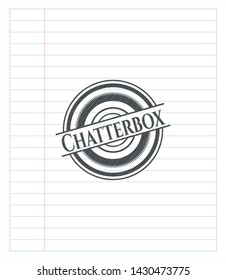 Chatterbox pencil draw. Vector Illustration. Detailed.