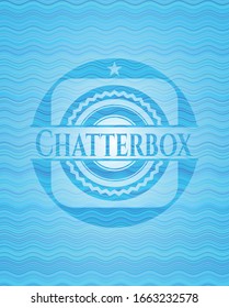 Chatterbox water representation style emblem. Vector Illustration. Detailed.