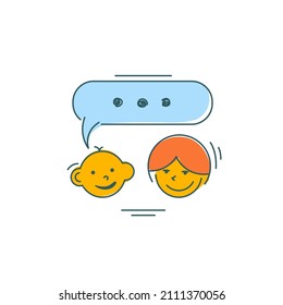 Disparando el diseño de los personajes divertidos de la pareja. Ilustración vectorial en el estilo de dibujos animados lineales de moda