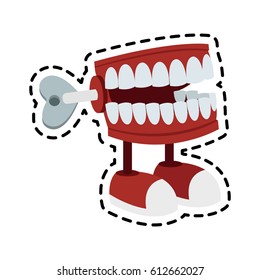 chattering teeth wind up toy icon image 