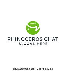 CHATTING APPLICATION SYMBOLS WITH A COMBINATION OF RHINO ANIMAL SYMBOLS	