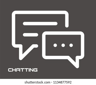 CHATTING BOX VECTOR ICON
