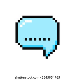 Burbujas de chat elemento de juego de icono de 8 bits, elemento de píxel de burbujas de chat para la interfaz del juego.