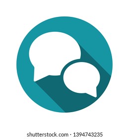 Chatting bubbles icon. Chat icon in trendy flat style. Chatting, messaging, symbol for perfect web, app and UI design