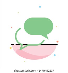 Chatting, Chat, Sms, Mail Abstract Flat Color Icon Template. Vector Icon Template background