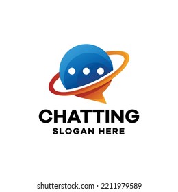 Chatting Colorful Gradient Icon Logo