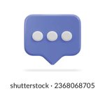 chatting commination Speech bubble 3d icon