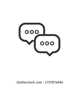Diseño de iconos de charla o comunicación. Sitio web, interfaz de usuario o icono de aplicación. Ilustración vectorial.