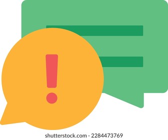 chatting conversation alert vector flat illustration