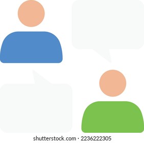 chatting conversation buble vector flat illustration