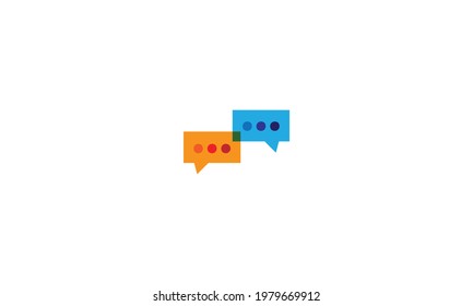 Chatting Conversation Icon Logo Vector illustration template
